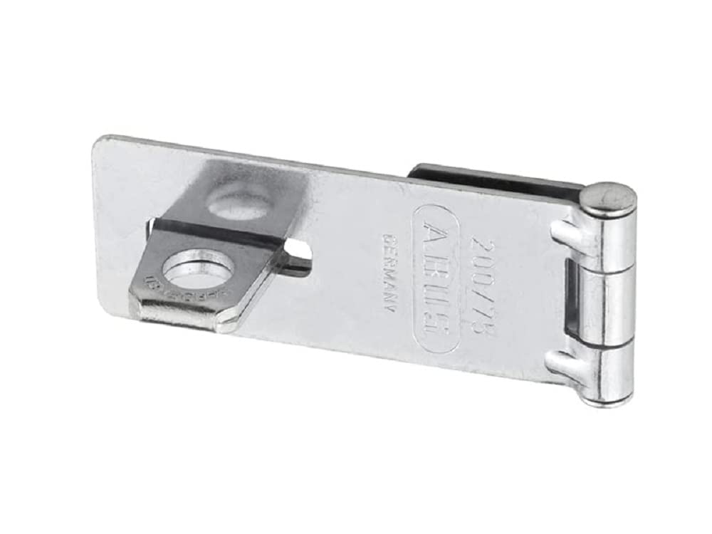 ABUS Hasp and Staple 200/75 - Device for Padlocks - for Smashing Doors - ABUS Security Level 2 - Silver