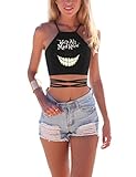 Ninimour Halter Cross Hollow Boho Bandage Camis Crop Top