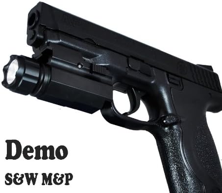 PowerApp LumenTactical 250 Lumen Quick Release Pistol LED Flashlight/w Strobe Compatible with Smith Wesson, Springfield, Taurus, HK, FN, Beretta, Bersa, Sig Sauer, Glock