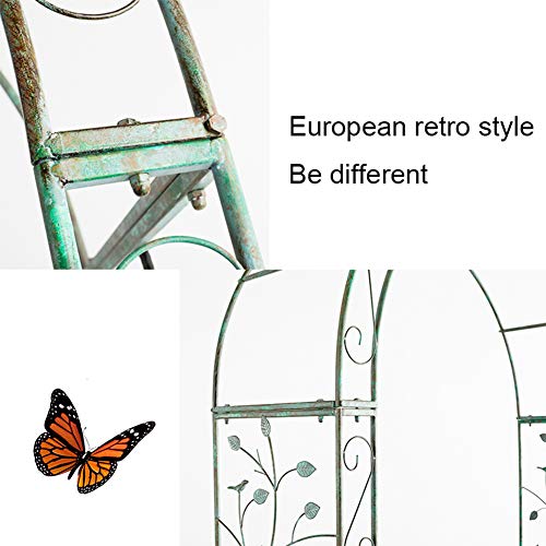 Gartenbogen Rosenbogen Metall Rankhilfe Rankgitter Torbogen für Kletterpflanzen Wetterbeständig Rankbogen grün 220 x 122… – Bild 5