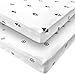 iLuvBamboo Bamboo Cotton Jersey - Pack N Play Fitted Sheet Set 2 Pack - for Mini Crib or Playard Mattress Bedding Sheets