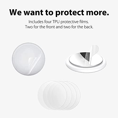 3-Pack Protective Case Compatible with Apple AirTag Dog Collar Holder, Anti-Lost Silicone AirTag Cat Puppy Collar Cover with Screen Protectors - Black & Orange & White