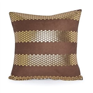 20 X 20 Chocolate Brown Gold Suede Throw Pillow Cover Amazon