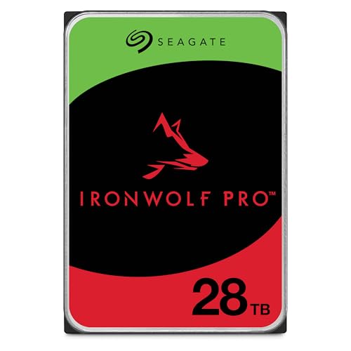 Seagate IronWolf Pro 28TB Enterprise NAS Internal HDD Hard Drive – CMR 3.5 Inch SATA 6Gb/s 7200 RPM 512MB Cache for RAID Network Attached Storage, Rescue Services (ST28000NT000)