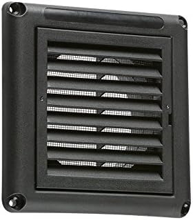 Knightsbridge EXAV009B 100mm/4 Extractor Fan Grille with Fly Screen-Black, EX009B