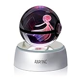 AXAYINC 3D Crystal Ball LED Night Lights Advance Laser Engraving Children's Gift(XND)