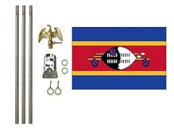 Swaziland 3x5 ft Outdoor Flag and Flag Pole