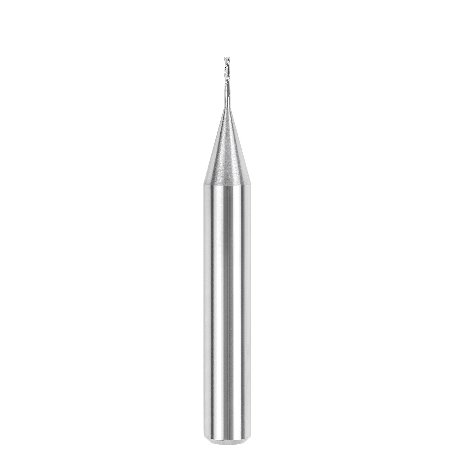 SpeTool Spiral Up Cut Router Bit, 1/4 Inch Shank, 1/32 Inch Cutting Diameter, 1/8 Inch Cutting Length, HRC55 Solid Carbide CNC End Mill