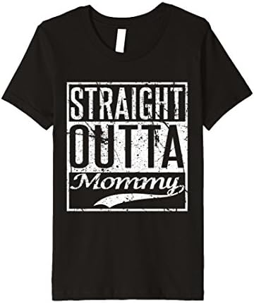 Kids Straight Outta Mommy T-shirt | Mother's Day Tshirt 10 Black