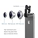 Vinsic Camera Lens, 3 in 1 Fisheye Lens Plus Macro Lens Plus Wide Angle Lens, Clip on Cell Phone Lens Camera Lens Kits for Iphone 6s, 6, 5s, Galaxy & Most Smartphones (Silver)