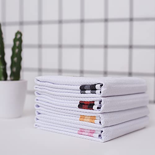 Funny Kitchen Towels, Cute Decorative Dish Towels Sets, Absorbent Waffle Hand Towels, Housewarming Gifts for New Home, Women, Mom, Set of 4, Funny House Warming Presents, Hostess Gifts