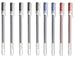 MUJI Gel Ink Ball Point Pen 0.38mm, Black-5pcs, Blue-2pcs & Red-2pcs Set, Made in Japan
