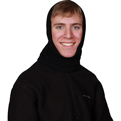 Turtle Fur Micro Fur Stretch Turtle Tube Long Neckwarmer, Black