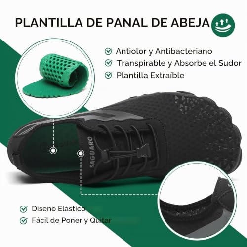 SAGUARO Men's Women's Water Shoes Non-Slip Water Shoes Quick-Drying Beach Shoes for Swimming Surfing Aquatic Pool, Gr.35-48 EU