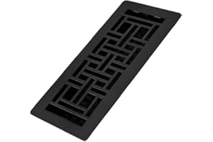 Decor Grates LAJH412-BLK Low Profile Grates, 4X12, Oriental, Textured Black
