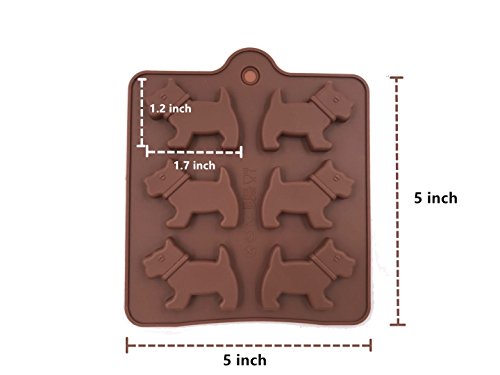 Food Grade Silicone Cake Moulds,ICASA Silicone Dog and Cat Ice Cube Mold, Candy, Jelly, Biscuits, Chocolate, Cupcake Baking Mould, Muffin Pan 2 Pcs - Thumbnail 4