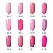 FairyGlo 12 Color Gel Nail Polish Nail Art Collection Perfect Set Sweet Beloved Pink Series