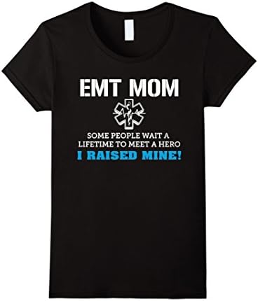 Womens EMT Shirt - EMT Mom Shirt Large Black