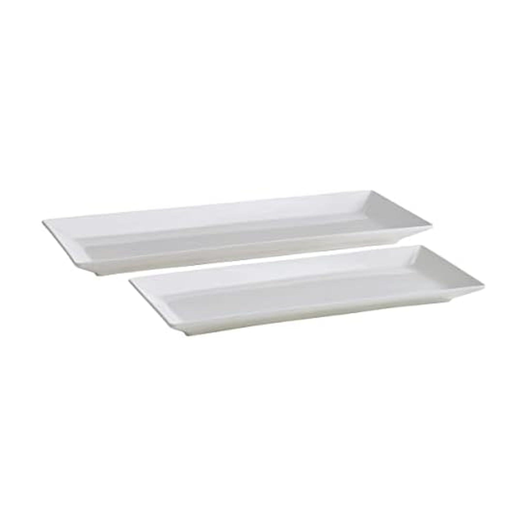 Photo 1 of Mikasa Delray Chip Resistant Set of 2 Platter Serving Tray, 12 and 15 inch