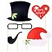 Tinksky Christmas Party Photo Booth Props Creative Posing Props Christmas Trees Hats Glasses Mustache Kit for Party Decoration 28-Pack