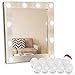 Vanity Light Mirror Hollywood LED Lights for Mirror with 10 Dimmable Light Bulbs, Oroncho Vanity Light Kit Lighting Fixture Strip for Bedroom Makeup Plug in Table Set Dressing Mirror NOT Included