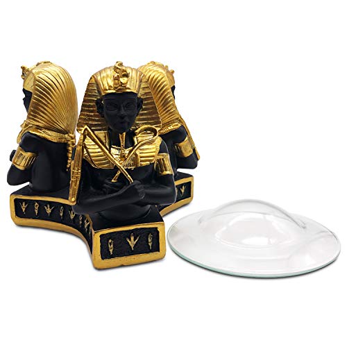 Egyptian Pharaoh King Tutankhamen Tea Light Candle Essential Oil Warmer Aroma Diffuser for Spa Yoga Meditation Home Decoration