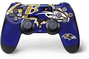 Skinit Decal Gaming Skin Compatible with PS4 Pro/Slim Controller - Officially Licensed NFL Baltimore Ravens Large Logo Design