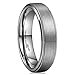 King Will BASIC 6mm Tungsten Carbide Wedding Ring Brushed Center Polished Engagement Bands 12