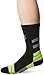 Under Armour Men's Illumination Run Crew Socks, Black/Hi-Vis Yellow, Medium
