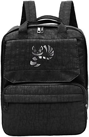 Women's Cheshire Cat Alice In Wonderland Platinum Style Backpack Daypack Black