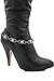 TFJ Women Western Fashion Boot Bracelet Silver Metal Chain Turquoise Blue Beads Shoe Charm