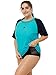 ATTRACO Women Plus Size Rash Guard Short Sleeve Rashguard UPF 50+ Swimming Shirt