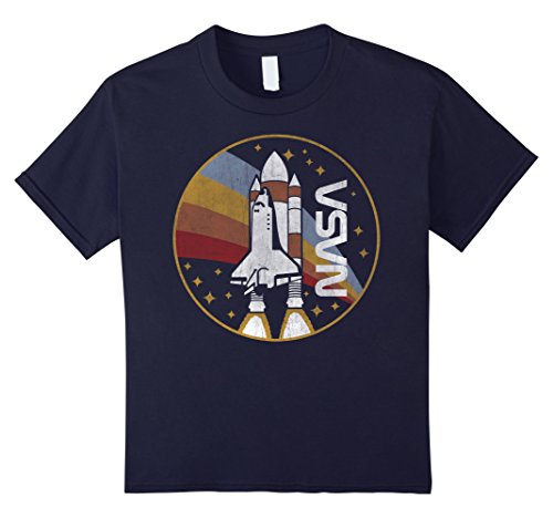 Kids nasa shuttle launch with rainbow graphic t-shirt 8…