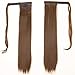 SARLA Straight Ponytail Extension Clip in Wrap Around Ponytail Long 24 Inch Synthetic Hair Pieces for Women