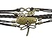 Vintage Style Brown Leather Rope Bronzed Dragonfly Believe Love Letters Love Bracelet