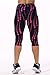 Women's Active Workout Capri Leggings Shorts Stretchy Tights(Rose Black,L)
