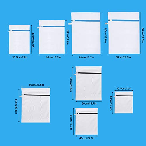 cozihoma Mesh Laundry Bags -8Pcs Lingerie Bags Laundry, Travel Storage Organize, Delicates Laundry Bag for Sock, Bra, Underwear, Garment, Blouse(2 Extra-Large &2 Large& 2 Medium & 2 Small)