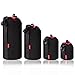 POLAM-FOTO 4 Pack Thick Lens Pouch Set for Protect DSLR Camera Lens, Compatible with Canon, Nikon, Tamron, Sigma, Pentax, Sony, etc.