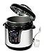 Elite Platinum 8 Quart 14-in-1 Multi-Use Programmable Pressure Cooker, Slow Cooker, Rice Cooker, Sauté, and Warmer - Black