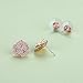 EVERU Fashion Jewelry Rose Gold Flower Stud Earrings