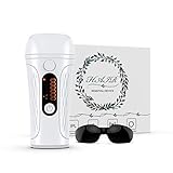 IPL Hair Removal for Women Permanent 500,000 Flashes Painless Facial Wholebody Hair Remover Device Profesional Hair Treatment Home Use (White)