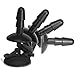 Doc Johnson Vac-U-Lock Accessories - Deluxe Suction Cup Plug - Swivels and Bends for Custom Positioning of Your Vac-U-Lock Dildo - Ultra Strong Suction to Most Smooth Surfaces - Black