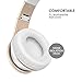 Sound Intone Headphones with Microphone and In-Line Volume Control, Perfect Sound with Powerful Bass, Adjustable, Foldable Headset for Iphone and Android Devices  (White)