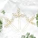Artio Wedding Hair Pins Accessories with Rhinestones for Brides and Bridesmaids 3 PCS (Gold)