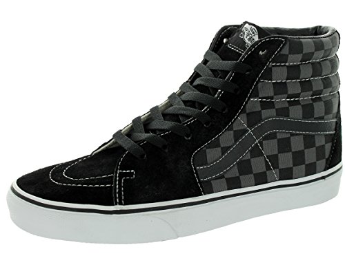 vans sk8 hi black pewter checkerboard