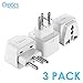 Ceptics Switzerland Travel Plug Adapter (Type J) - 3 Pack [Grounded & Universal] (GP-11A-3PK) primary