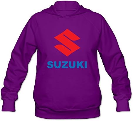 Women's Suzuki Motor Logo Long Sleeve Hooded Sweatshirt XX-Large Purple
