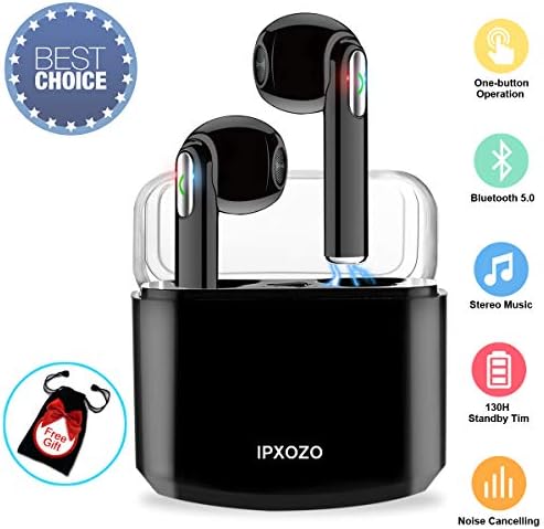 Wireless Earbuds,Bluetooth Earbuds Wireless Earphones Stereo Wireless Earbuds with Microphone with Charging Case Mini in Ear Earphones Sports Earpieces Compatible Samsung Android Phones???Black???