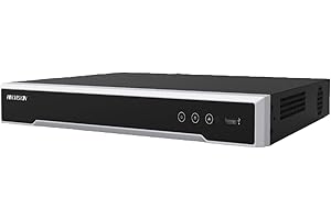 KAFFE HIK 16CH 4K NVR DS-7616NI-Q2/16P 16CH PoE 8MP 4K Network Video Recorder NVR with Built-in PoE Ports for IP PoE Network Cameras H.265 2xSATA Compatible with Hikvision Hik-Connect APP (Not included HDD)