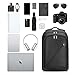 REYLEO Business Laptop Backpack Men Women Lightweight Office Computer Back Pack Water Resistant Slim Rucksack for College Travel Commuter Black Bag
